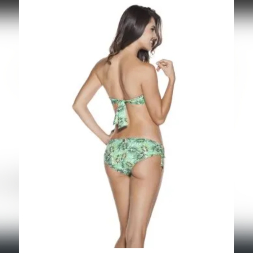 OneDadeMar 2 Piece Bikini XS Gandul Bandeau Top Embroidery and Embellishments - Picture 3 of 14